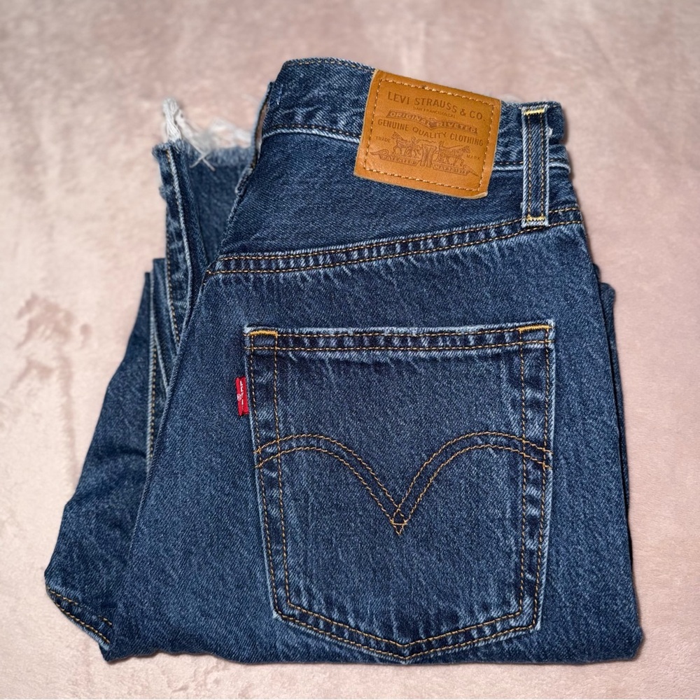 Levi’s ribcage straight ankle fray Jean 27/L25/1/2 - Picture 3 of 13